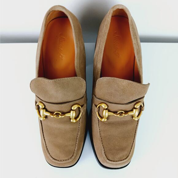 SaintG SZ 38 (US 8) VALENTINA TAUPE SUEDE LEATHER HANDCRAFTED SHOES - Picture 6 of 9